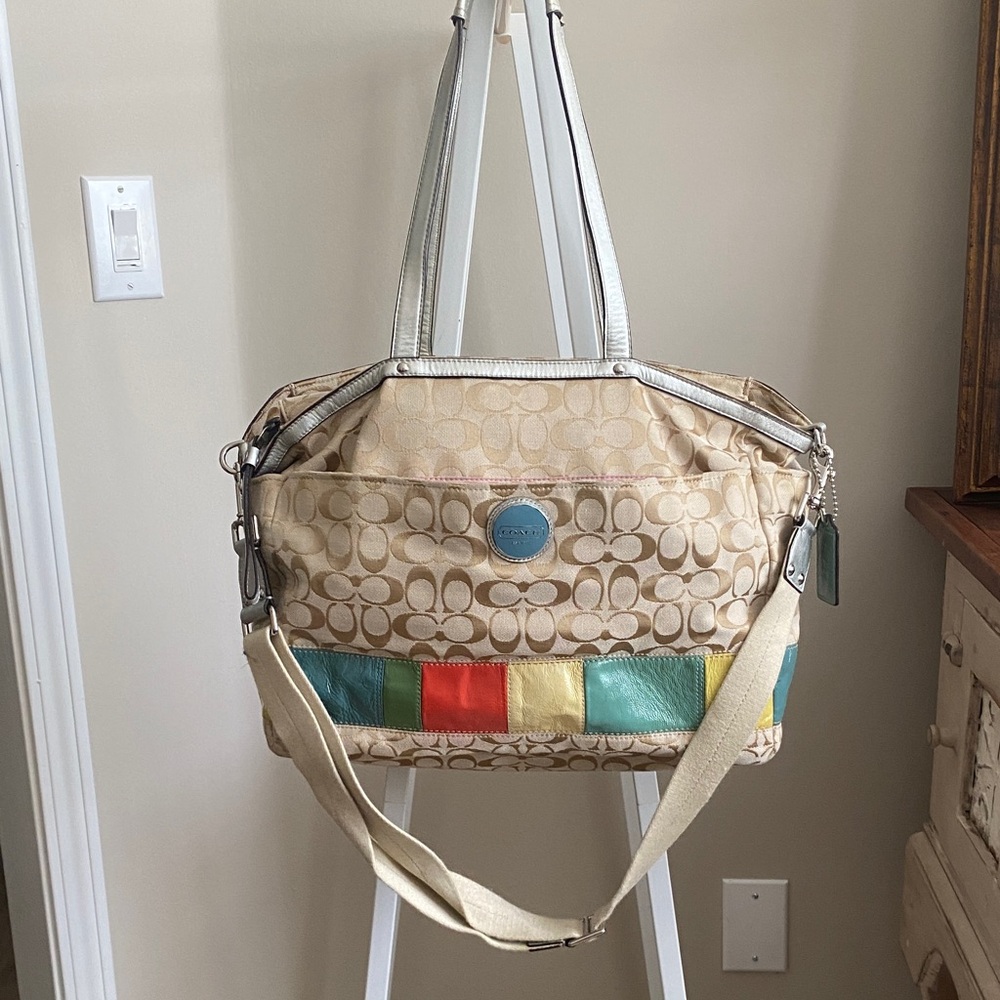 Coach Beige and Multicolor Baby Bag